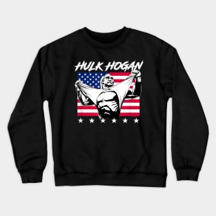 Hulk Hogan American Flag Centered Crewneck Sweatshirt